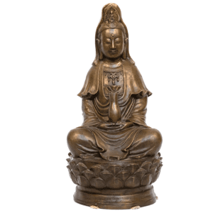 Vintage Bronze Guanyin in Meditation, Thailand (11250)