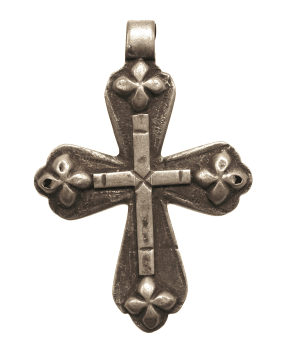 4 Interior Cross with 3 Part Rounded Arms (E335)