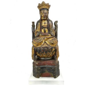 Antique Nanhai Guanyin with Vase and Parrot, China (16246)