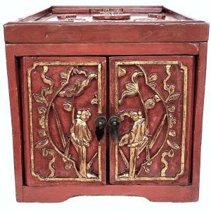 Antique Jewelry Box with Auspicious Symbols, China (16782)