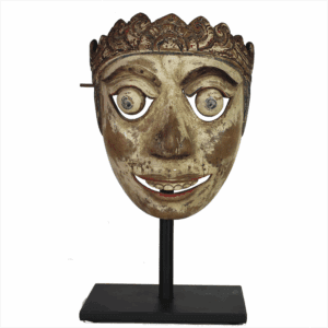 Vintage Topeng Dalem, Mask of King, Museum Stand, Indonesia (1322)