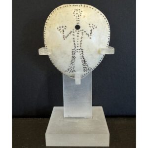 Vintage Naga Shell Ear Cover, Male Figure, India (1639A)