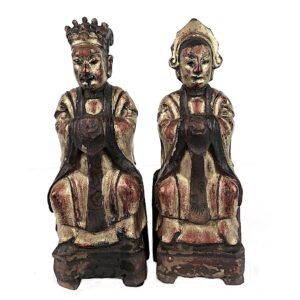 Antique Kitchen God and his Wife, China (16850E)