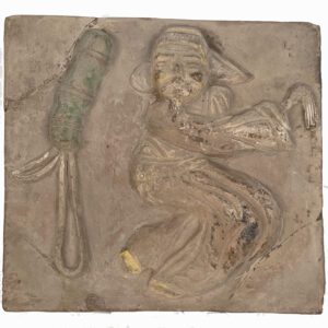 SOLD Song Dynasty Tile of Immortal with Firecracker, China #5515
