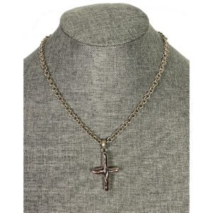 Barry Brinker  Necklace with  Stone Fish, Black Pearl (P142)
