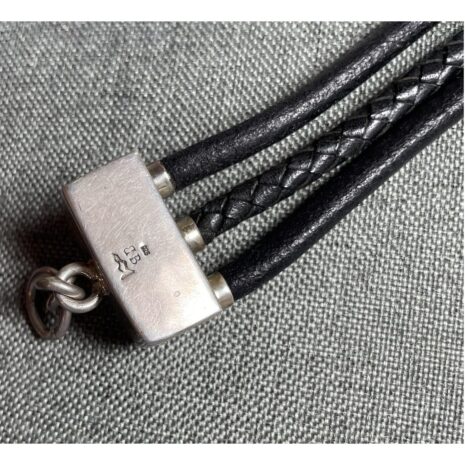 9 B065 Silv Braclt 3 leather copy 2 9 B065 Silv Braclt 3 leather copy 2