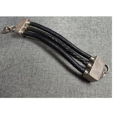 no11 B065 Silv Braclt 3 leather copy 2 no11 B065 Silv Braclt 3 leather copy 2