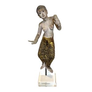 Antique/Vintage Female Burmese Dancer Gold Sarong (T054)