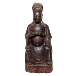 Antique Mandarin Official in Belt Holding Gesture (19075)