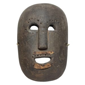 Rare Ritual Ancestor Mask w/Animal Hide, Indonesia, West Timor, Antoni Tribe (1207)