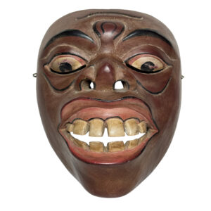 Antique/Vintage Comic Bonres Mask with Exaggerated  Features, Indonesia, Bali, (1326)